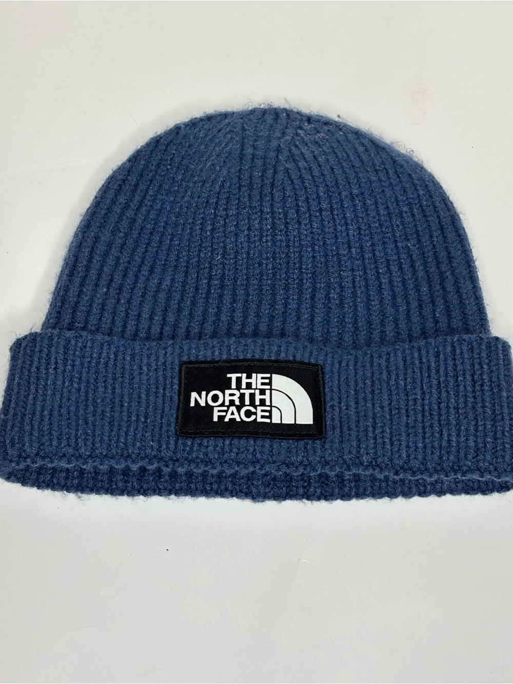 The North Face Blue Ribbed Beanie